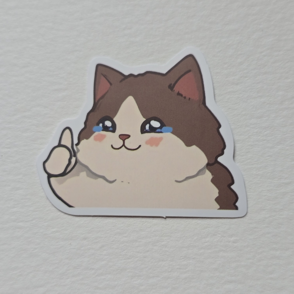 10/$10 Cute Brown and Cream Cat Sticker